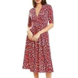 NWT Vince Camuto midi skater dress medium, 3/4 sleeves, v neck, size 8, stretch